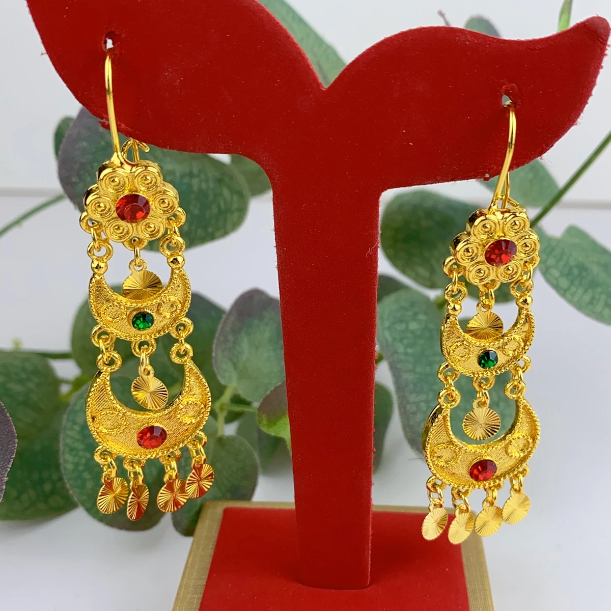 Women Accessories Dubai - Indyjskie wiszące kolczyki biżuteria dla dziewczynek