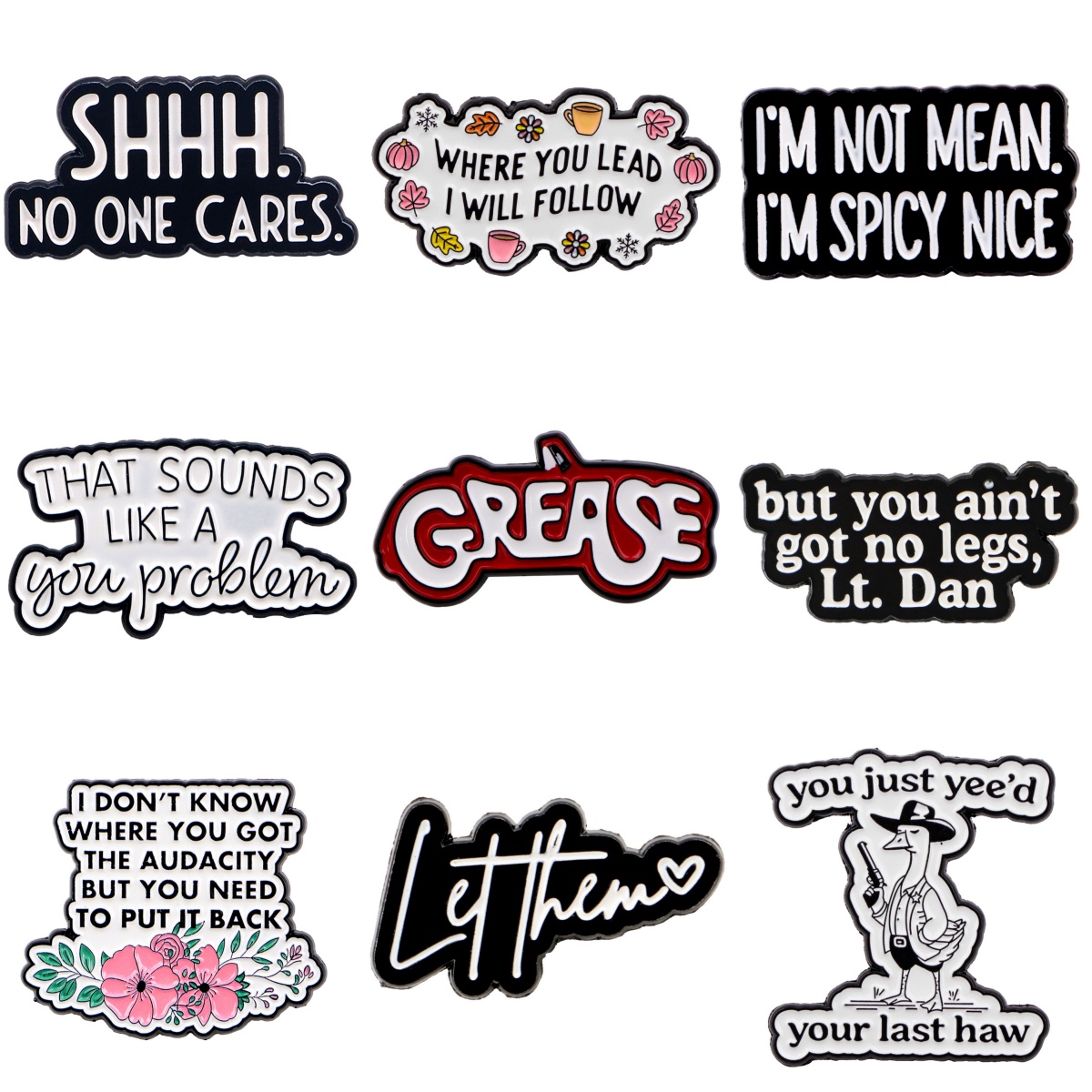 Women Accessories Quotes - Nie wiem, broszki dla kobiet, przypinki