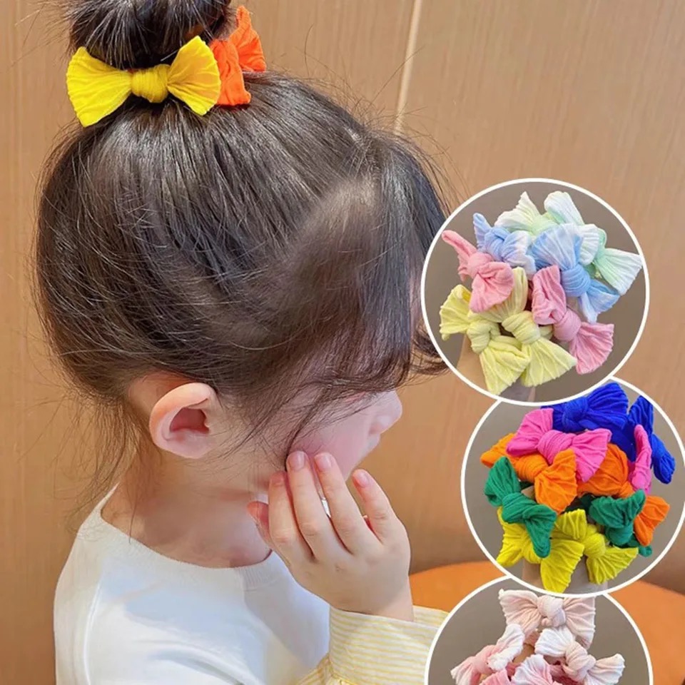 Scrunchie Satin Set - 5 шт./компл. милый бантик, однотонные веревки