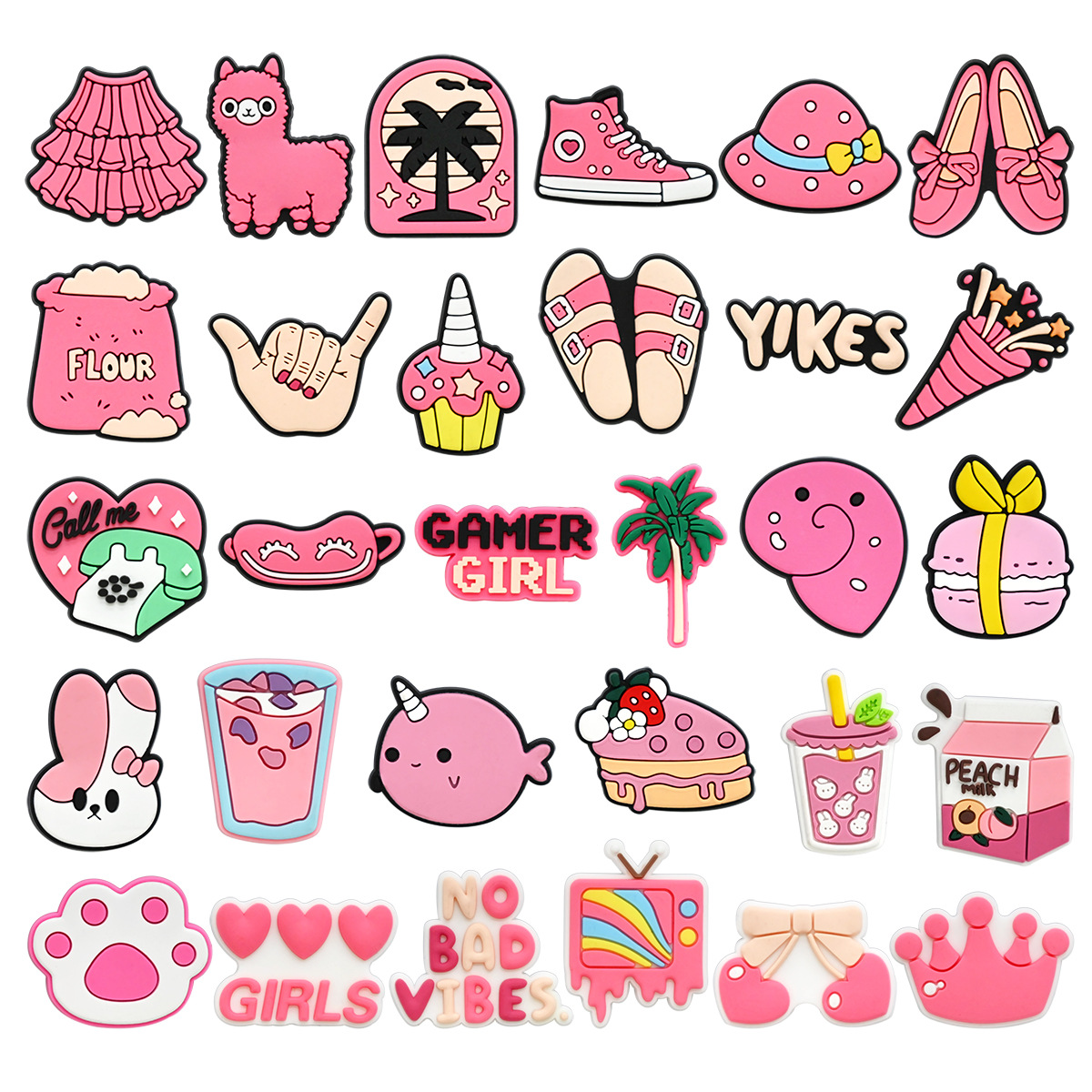 Women'S Accessories For Crocs - Śliczne różowe zawieszki do butów dekoracje