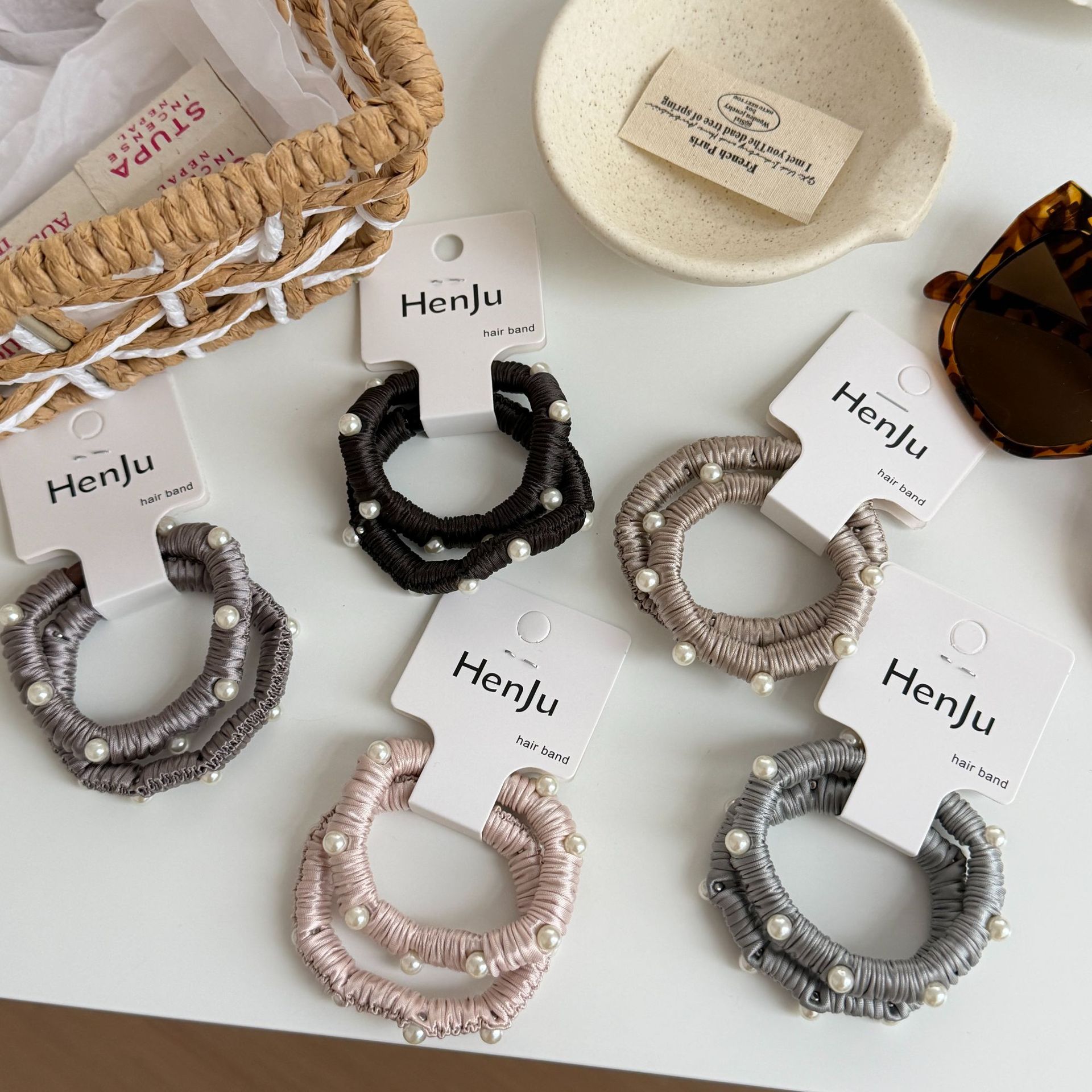 Scrunchie Satin Set - Satynowe gumki do włosów, zestaw 2
