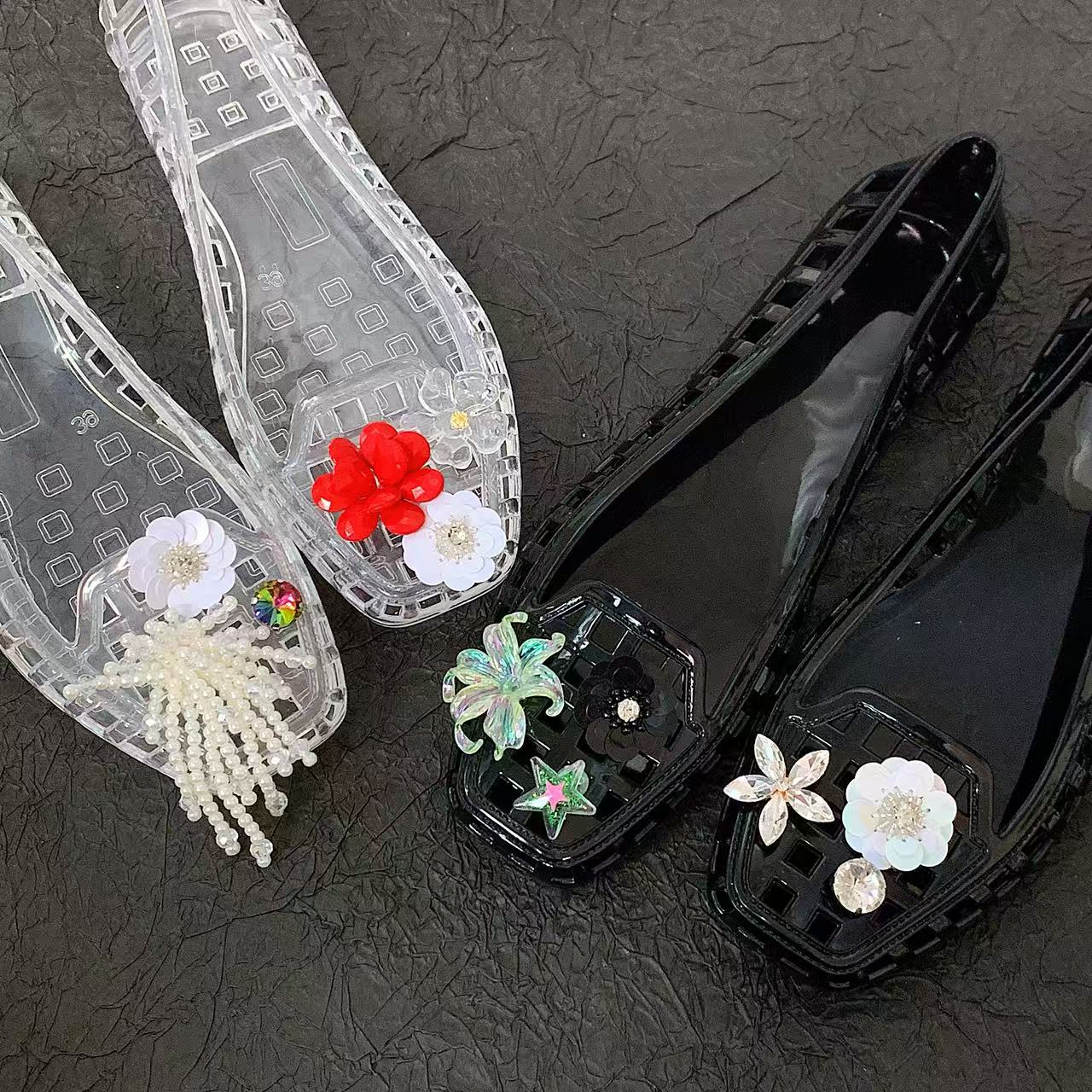 Women'S Accessories For Shoes - Kryształowe buty typu jelly dla kobiet,