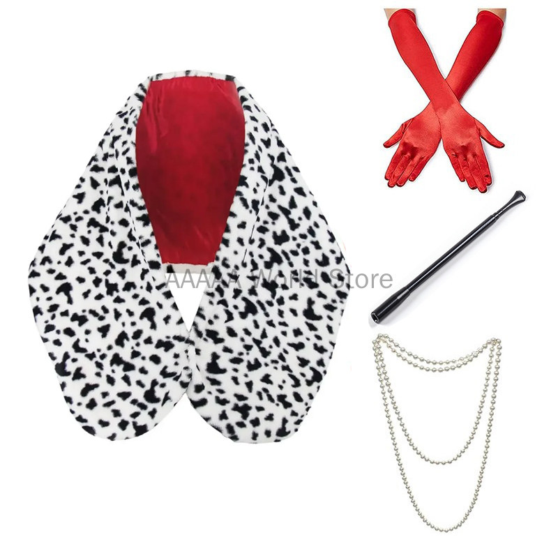 Women'S Accessories In The 1920S - Kobiety Cruella Deville akcesoria kostiumowe cętkowany