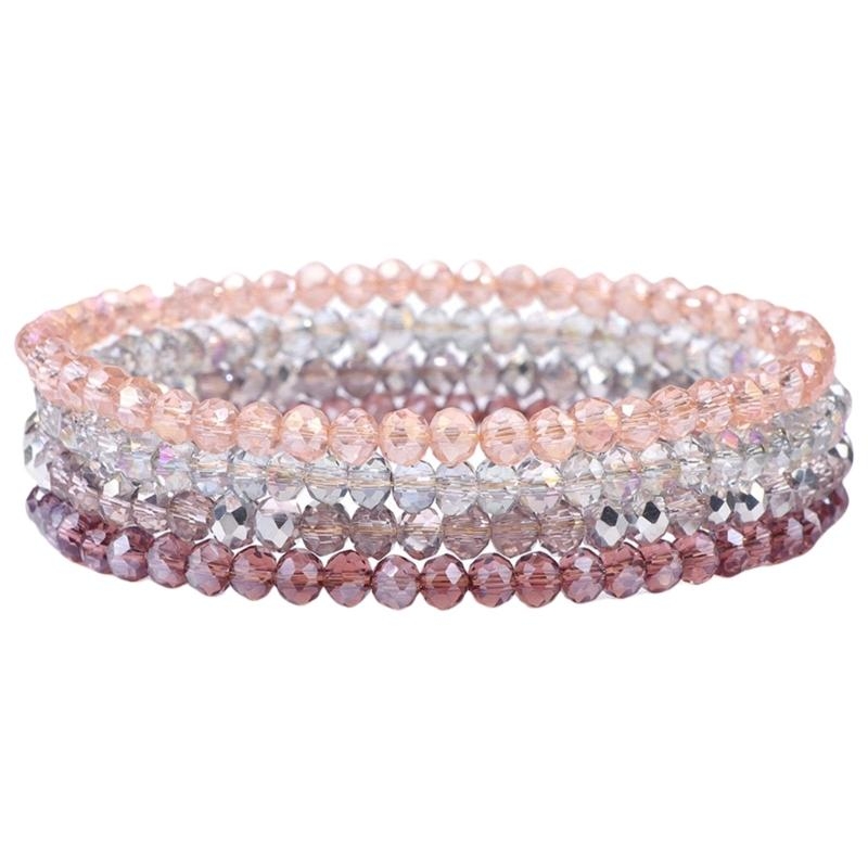 Women'S Accessories For Formal Wear - Regulowana wielokolorowa kryształowa bransoletka Modny dodatek