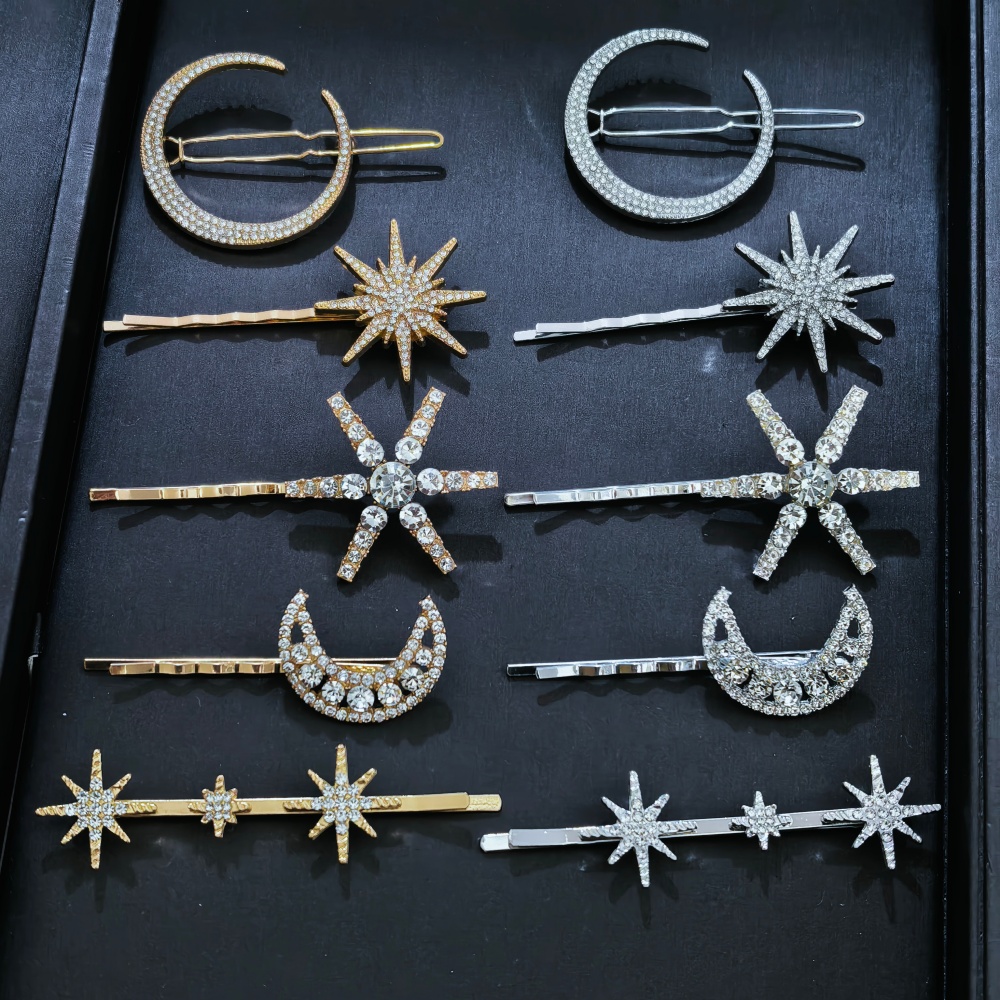 Women Knight Accessories - Zestaw 3/4 szt. kryształowych wsuwek do
