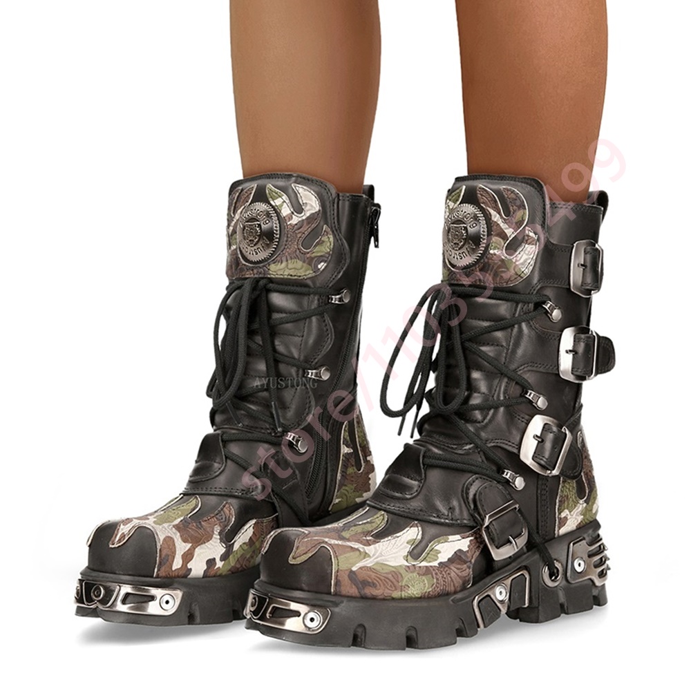 Women'S Accessories Trends 2025 - Punk Rockowe Botki Motocyklowe z Klamrą
