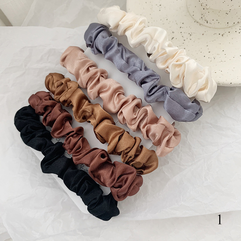 Scrunchie Satin Set - 1 Zestaw Satynowe jedwabne gumki do