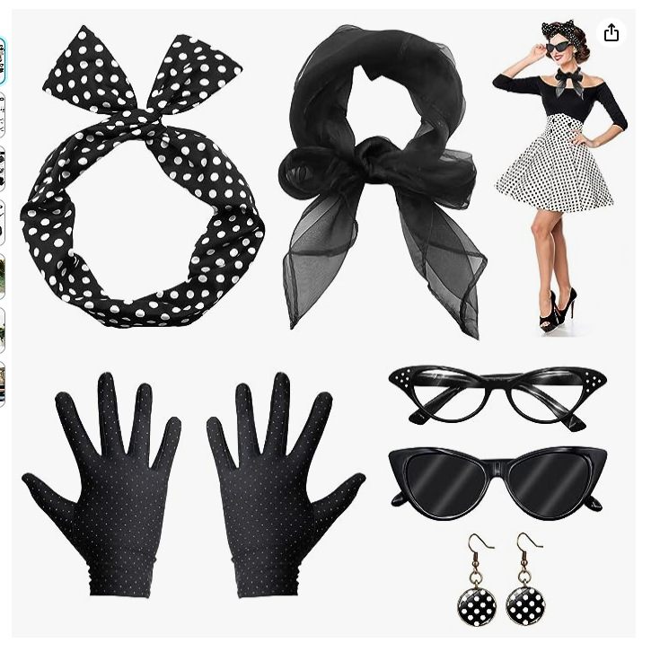 Women'S Accessories In The 1950S - Akcesoria do kostiumów Disco z lat