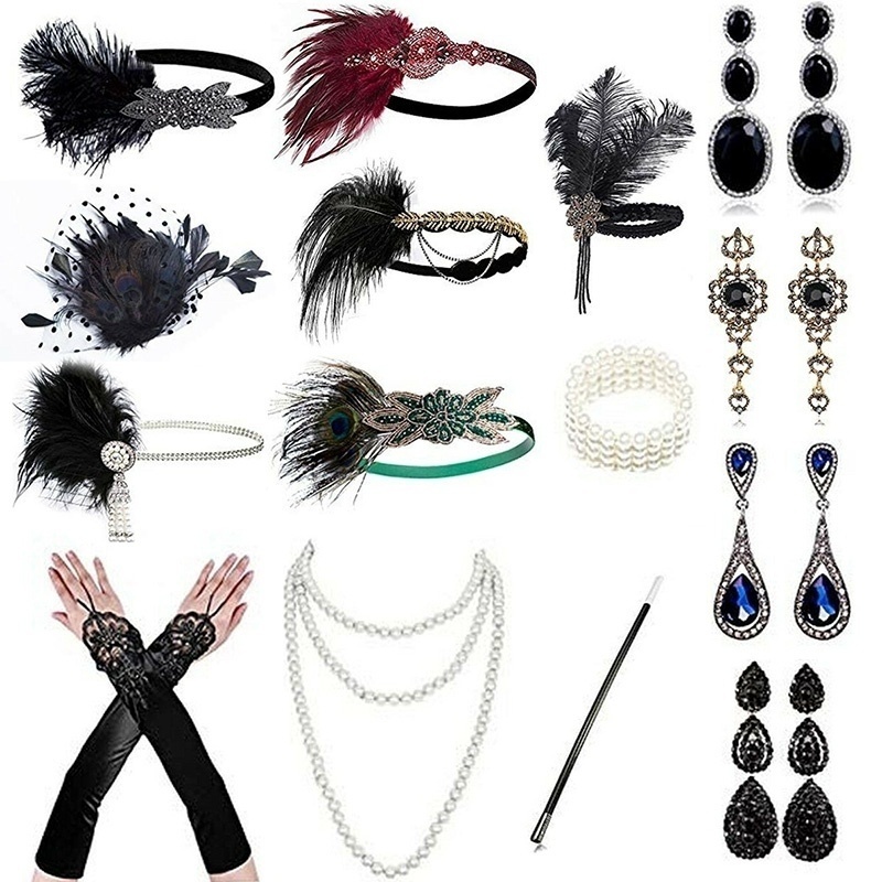 Women'S Accessories In The 1920S - 1920s Cosplay Halloween Gatsby akcesoria pałąk