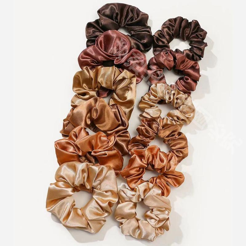 12 szt. Miękkie, proste gumki  – Scrunchie Satin Set recenzja i cena
