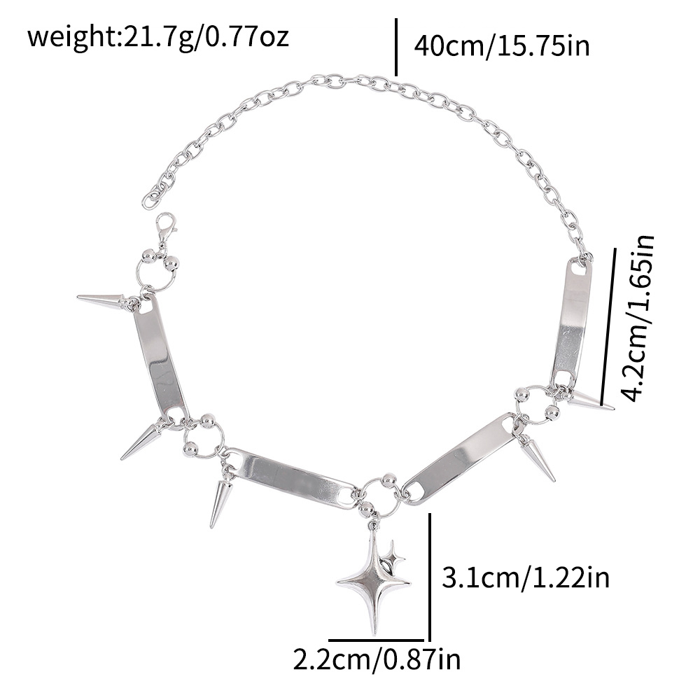 Punkowy choker z nitami, biżut – Women'S Y2K Accessories recenzja i cena