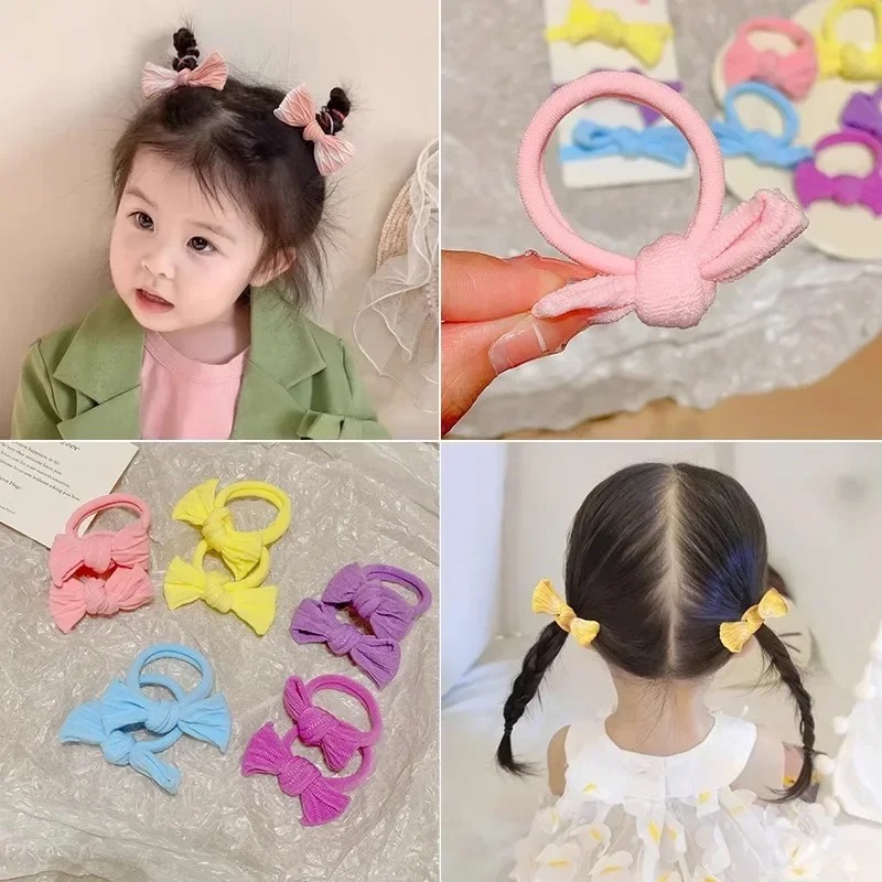 5 шт./компл. милый бантик, одн – Scrunchie Satin Set recenzja i cena