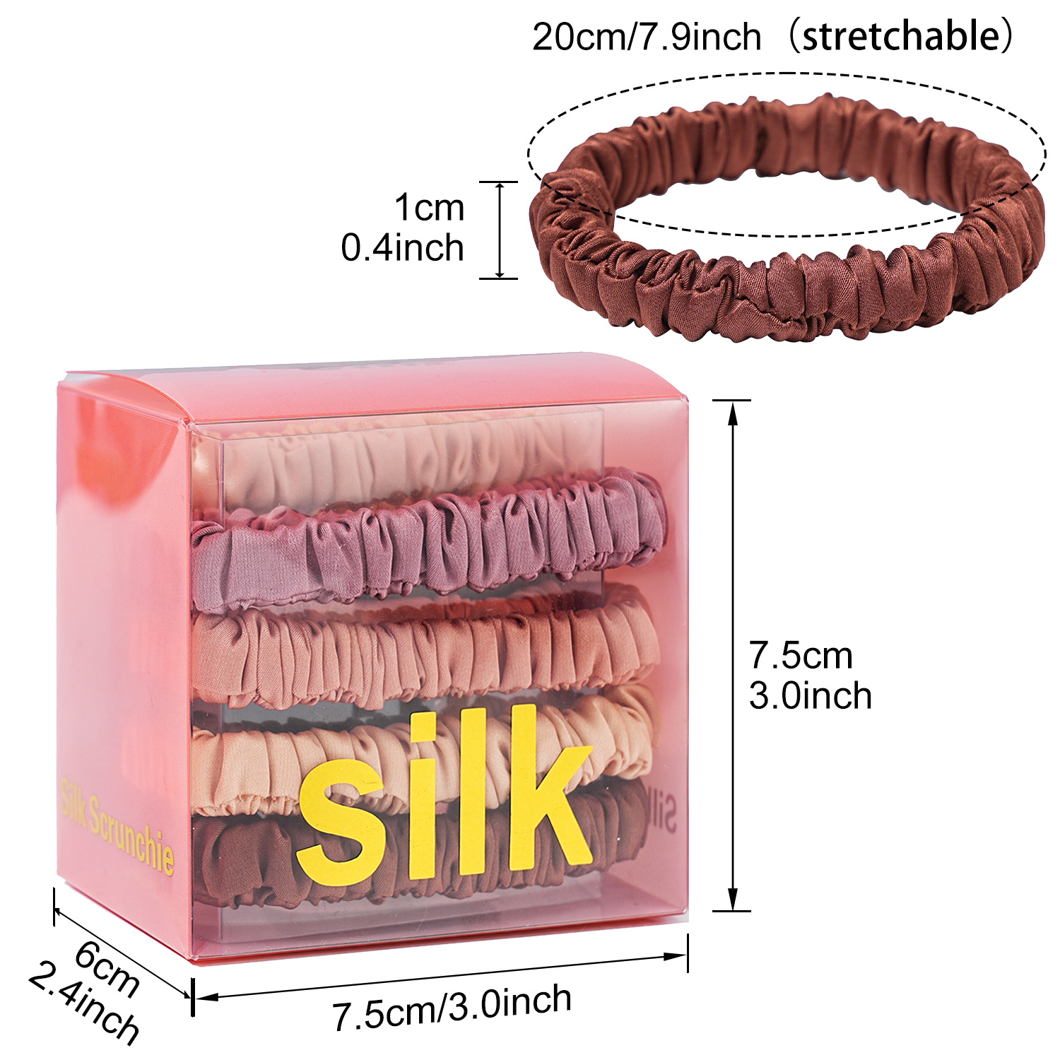 8 sztuk/zestaw 100% czysty jed – Scrunchie Satin Set recenzja i cena