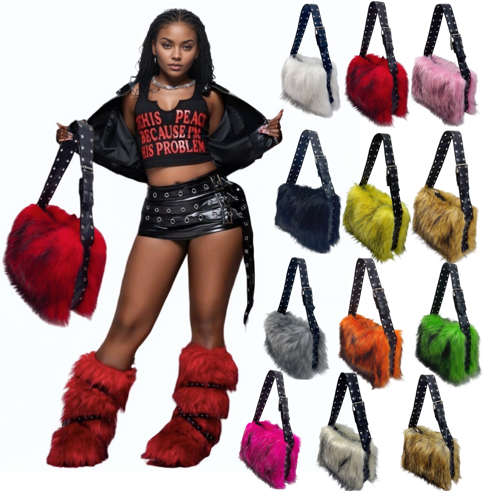 Torba damska Y2K z imitacji fu – Women'S Y2K Accessories recenzja i cena