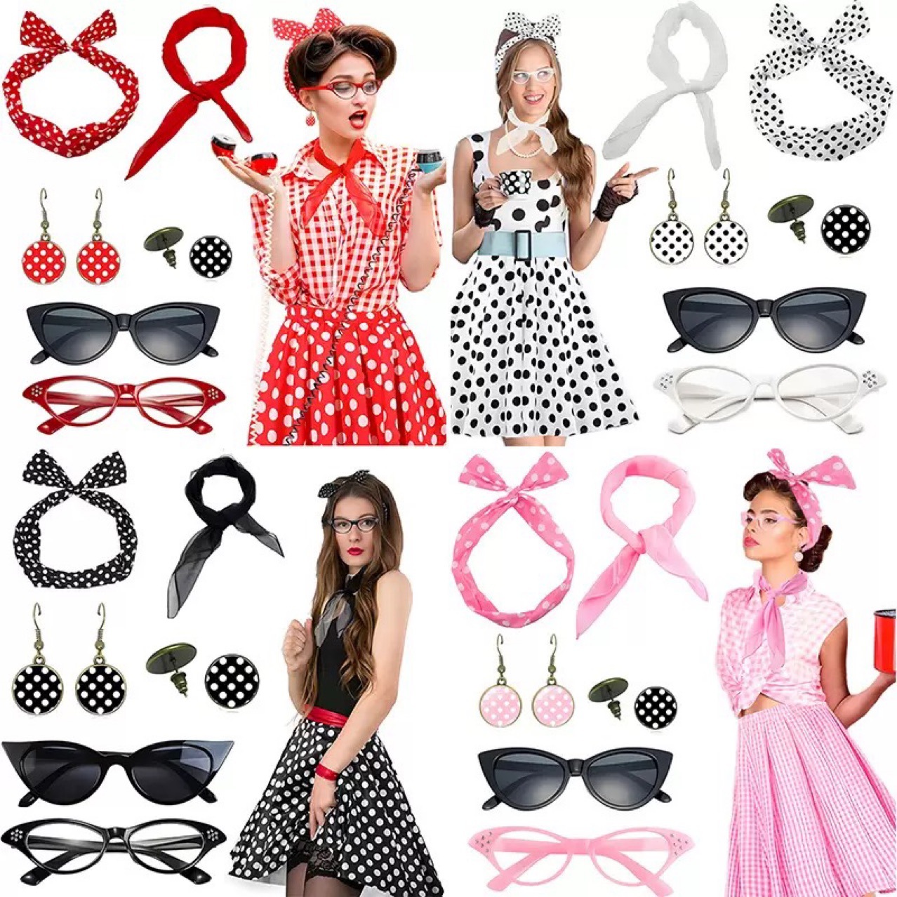 Zestaw akcesoriów do cosplay w – Women'S Accessories In The 1950S recenzja i cena