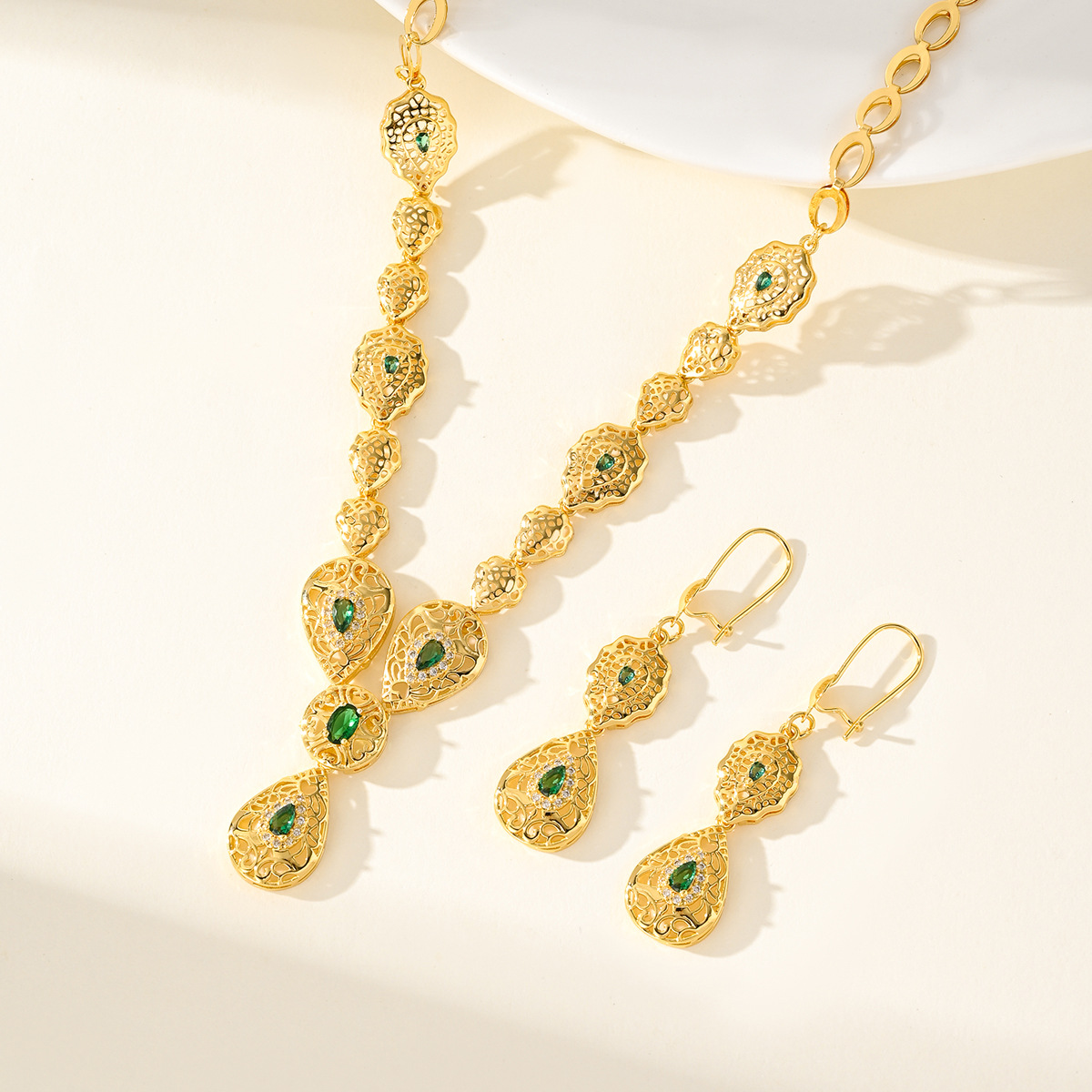 Złoty Zestaw Biżuterii 9999 -  – Women Accessories Dubai recenzja i cena
