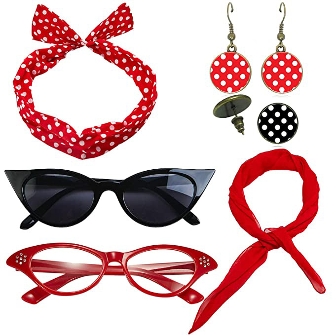 50s 80s Disco Party Costume Ac – Women'S Accessories In The 1950S recenzja i cena