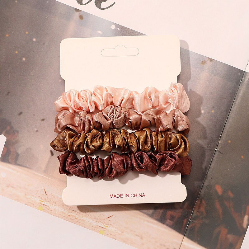 4 szt. szkarłatki z czystego j – Scrunchie Satin Set recenzja i cena