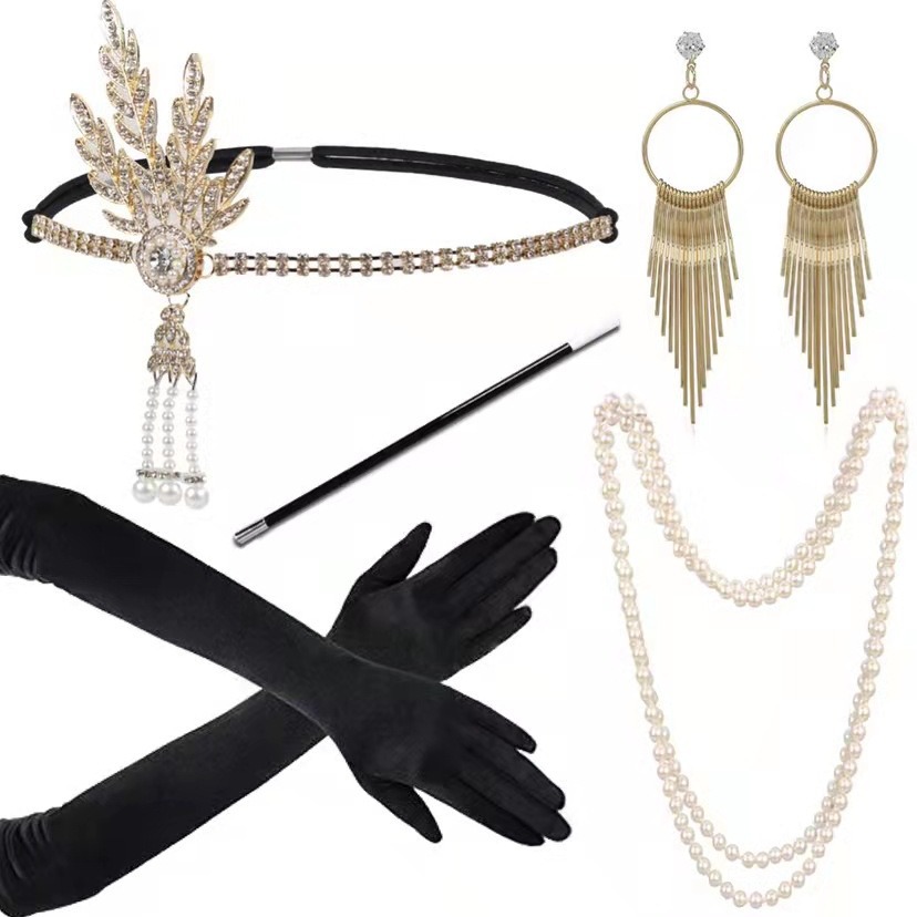 Czarny czerwony biały damski d – Women'S Accessories In The 1920S recenzja i cena
