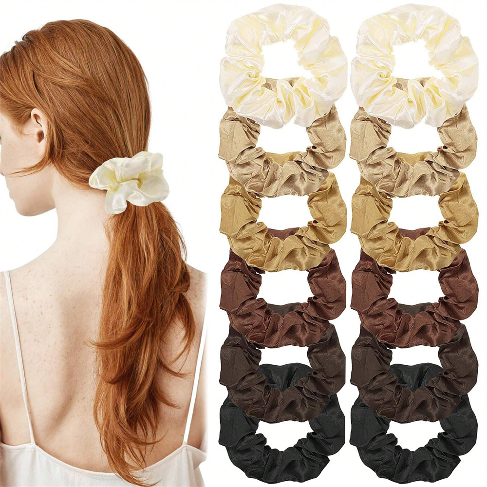 12 sztuk/zestaw Satynowe Gumki – Scrunchie Satin Set recenzja i cena