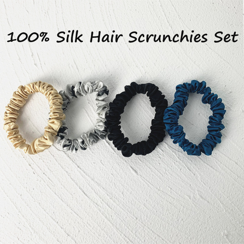 3 SZTUK 100% prawdziwego jedwa – Scrunchie Satin Set recenzja i cena