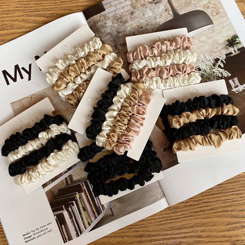 4 sztuk/zestaw satynowe jedwab – Scrunchie Satin Set recenzja i cena