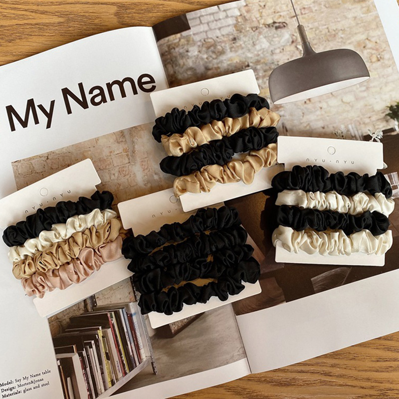 4 sztuk/zestaw satynowe jedwab – Scrunchie Satin Set recenzja i cena